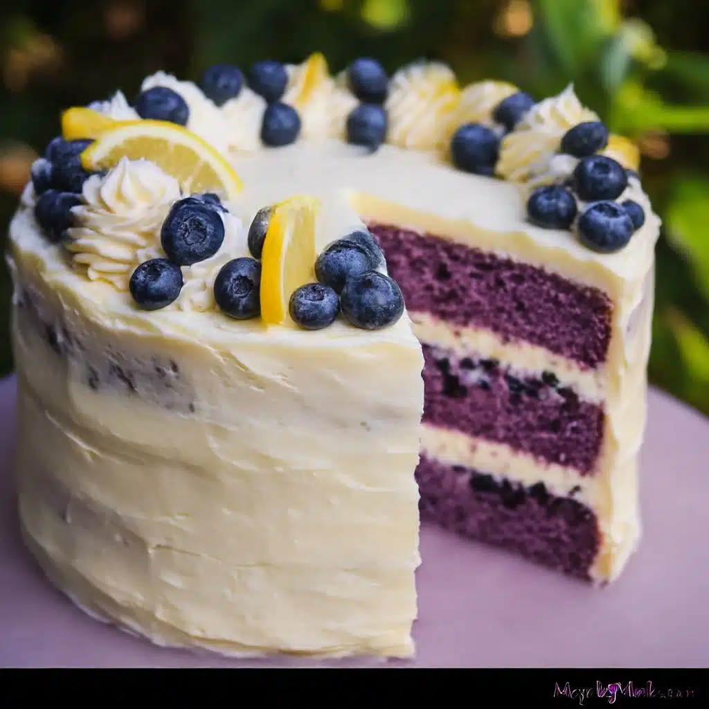 Blueberry Cake with Lemon Cream Cheese Frosting Recipe - Recipe Image