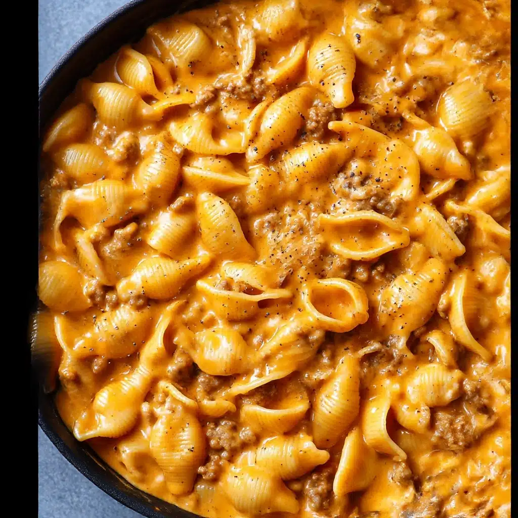 Creamy Beef and Shells Recipe - Recipe Image