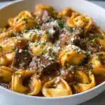 Cheesesteak Tortellini in Rich Provolone Sauce Recipe