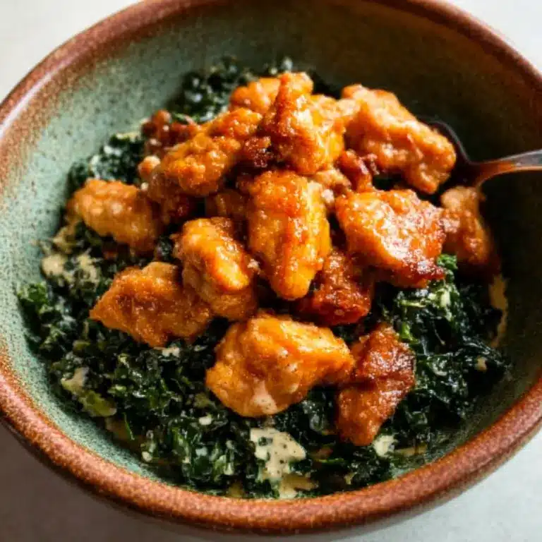 Crispy Buffalo Tofu with Caesar Salad Recipe