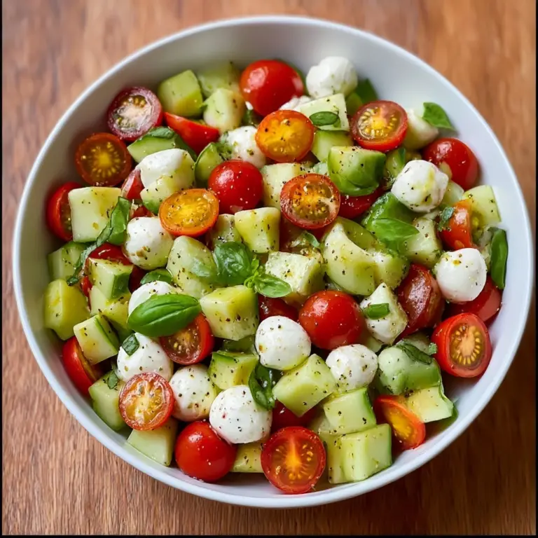 Easy Cucumber Mozzarella Salad Recipe
