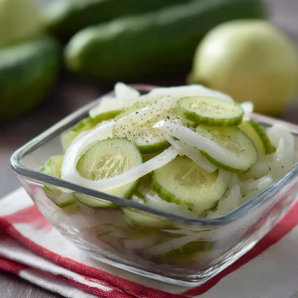 Cucumbers and Onions in Vinegar Recipe - Recipe Image