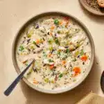 Creamy Crockpot Chicken Wild Rice Soup Recipe