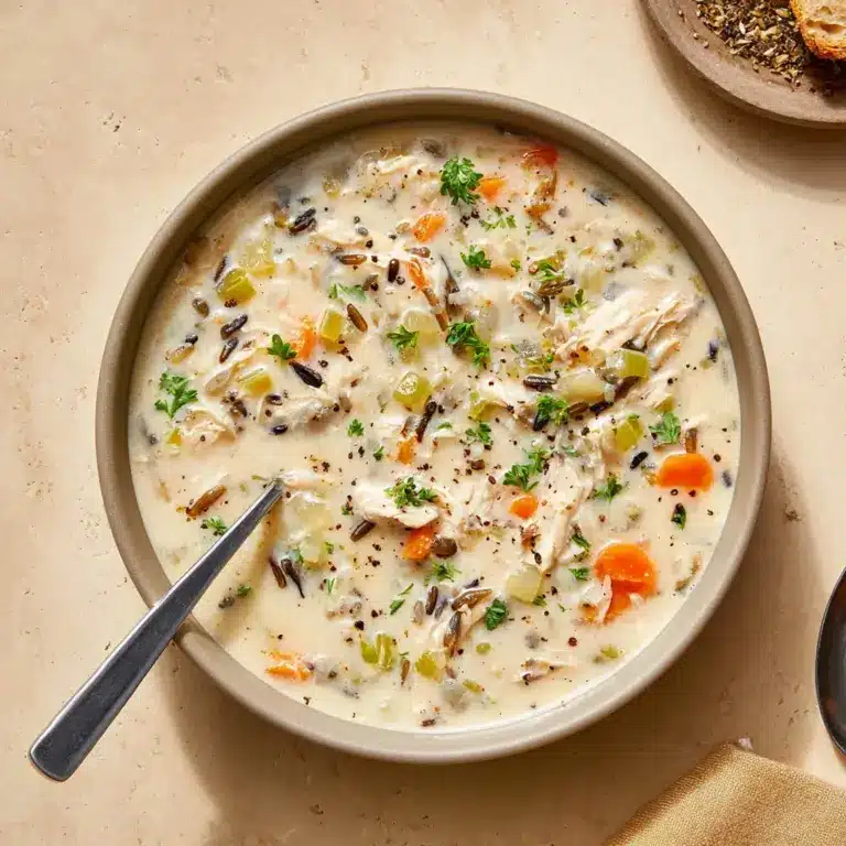 Creamy Crockpot Chicken Wild Rice Soup Recipe