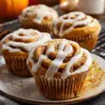 Pumpkin Cinnamon Roll Muffins Recipe