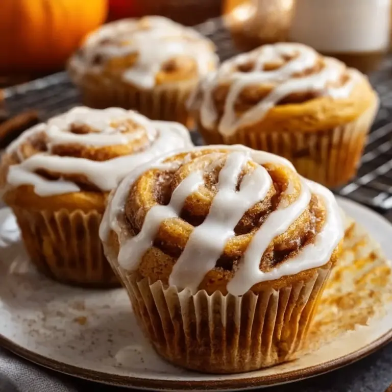 Pumpkin Cinnamon Roll Muffins Recipe