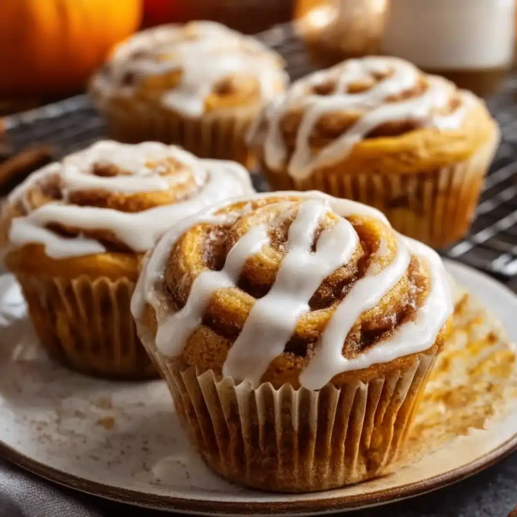 Pumpkin Cinnamon Roll Muffins Recipe