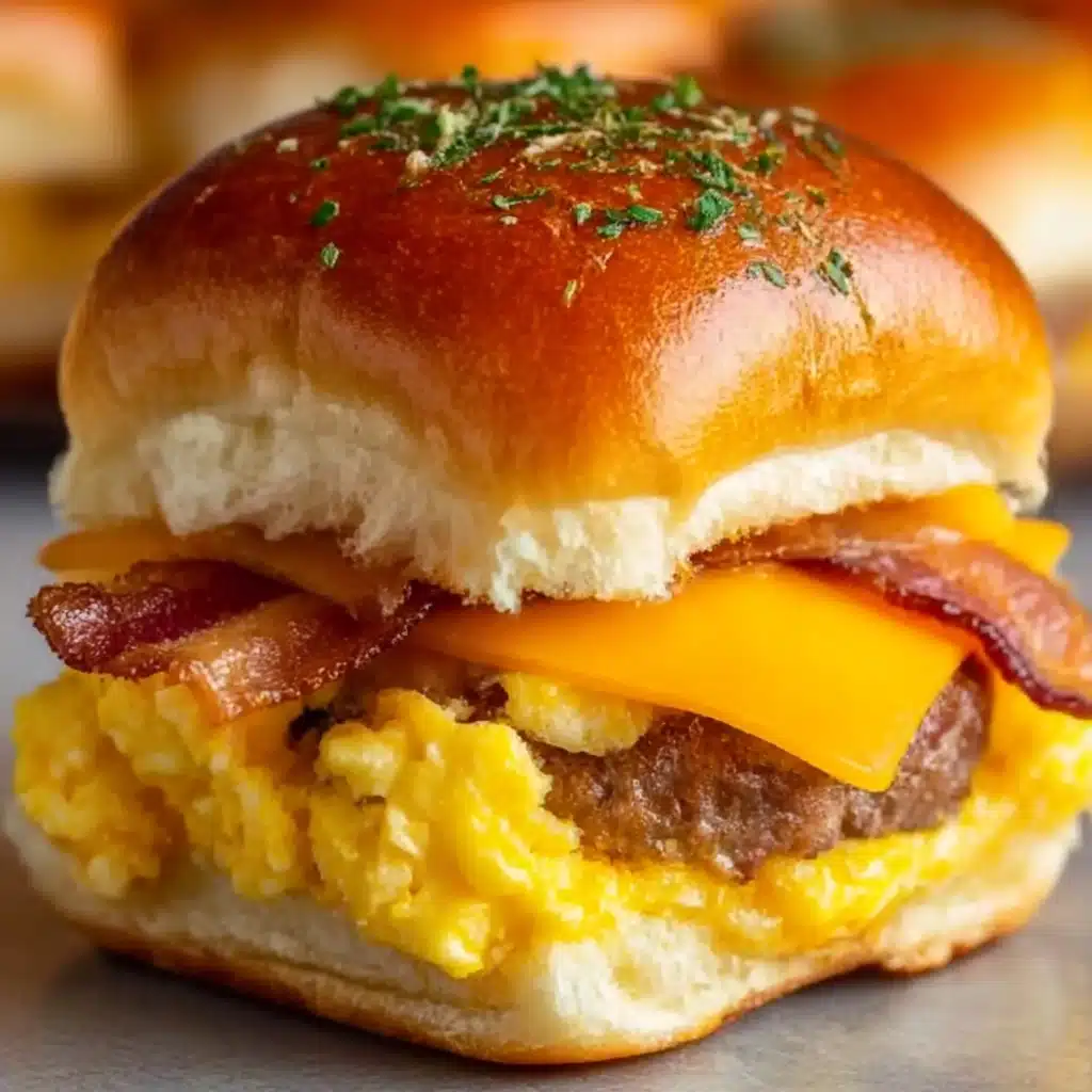 Tasty Hawaiian Roll Breakfast Sandwiches Recipe - Recipe Image