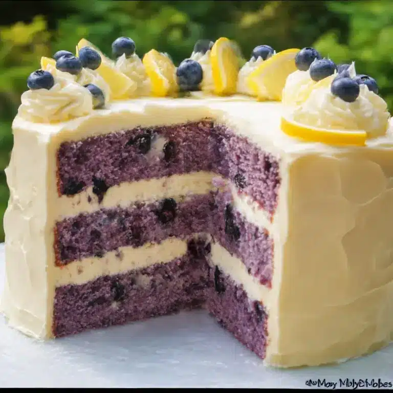 Blueberry Cake with Lemon Cream Cheese Frosting Recipe