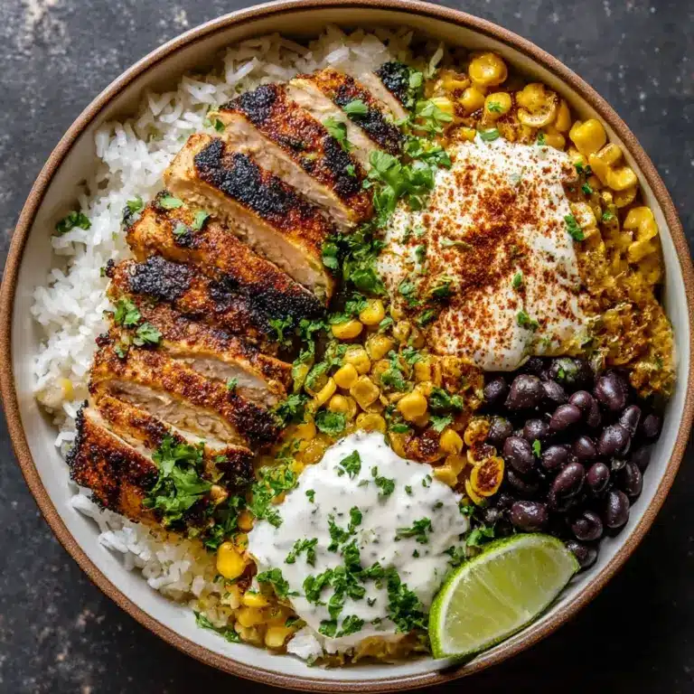 Mexican Street Corn Chicken Rice Bowl Recipe