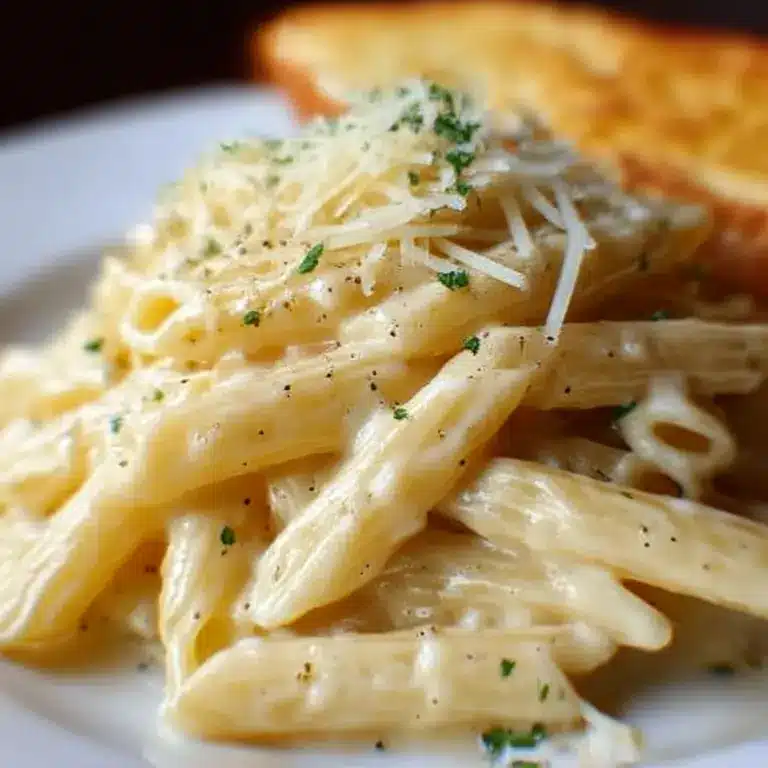 Creamy Garlic Penne Pasta Recipe