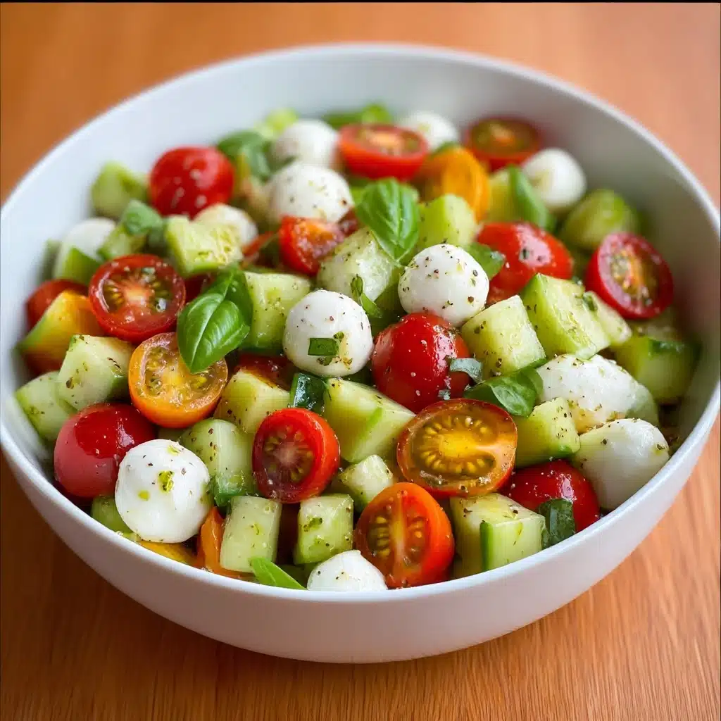 Easy Cucumber Mozzarella Salad Recipe - Recipe Image