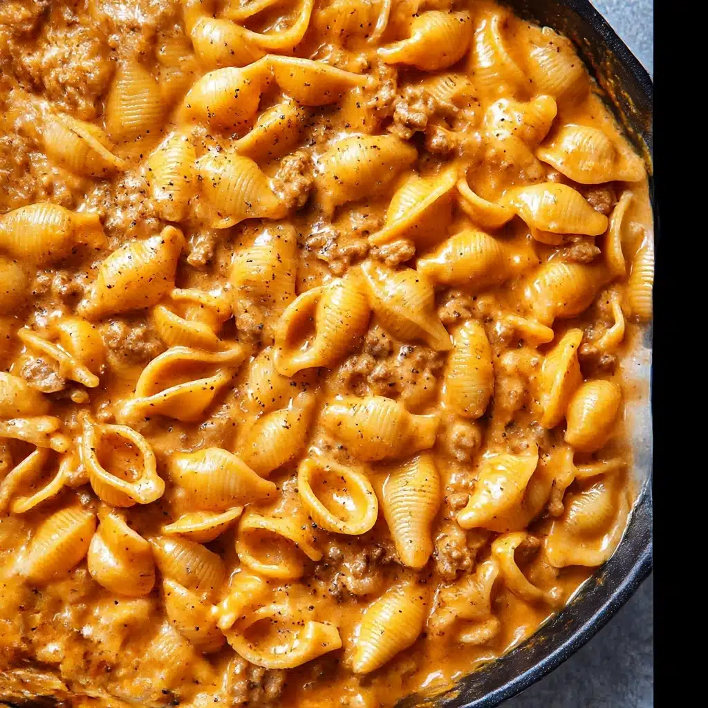 Creamy Beef and Shells Recipe - Recipe Image