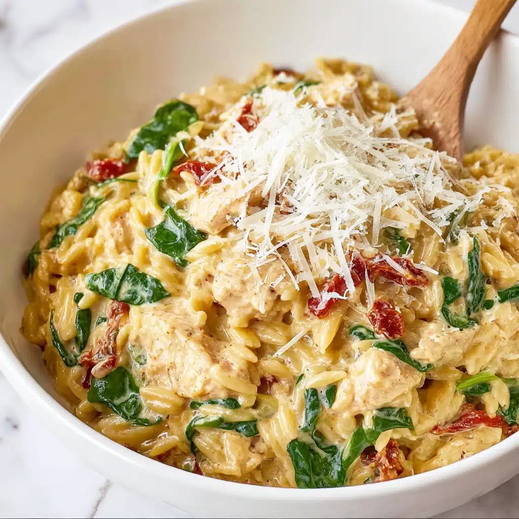 Slow Cooker Creamy Tuscan Chicken Orzo Recipe
