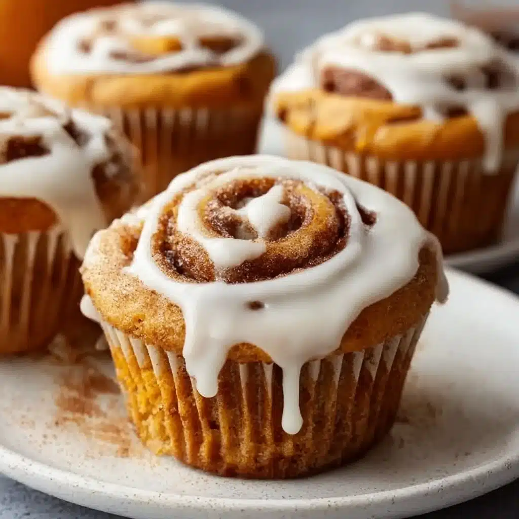 Pumpkin Cinnamon Roll Muffins Recipe - Recipe Image