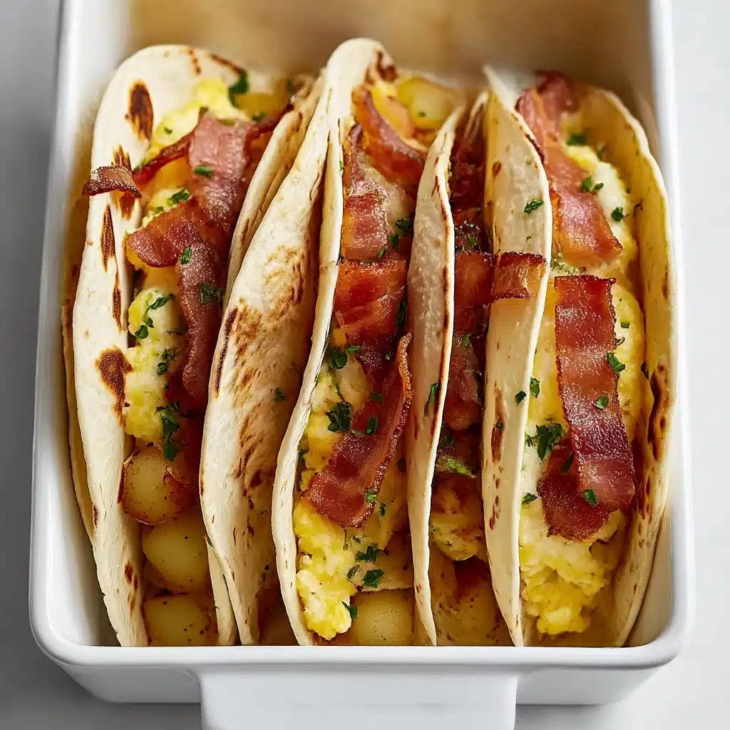 Tasty Baked Breakfast Tacos Recipe - Recipe Image