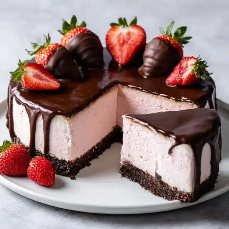 Chocolate Covered Strawberry Cheesecake Recipe