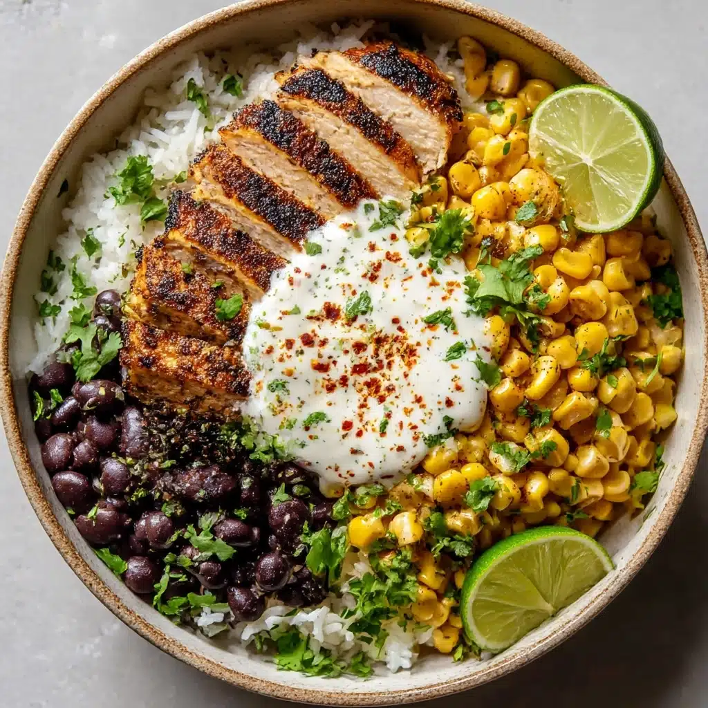 Mexican Street Corn Chicken Rice Bowl Recipe - Recipe Image