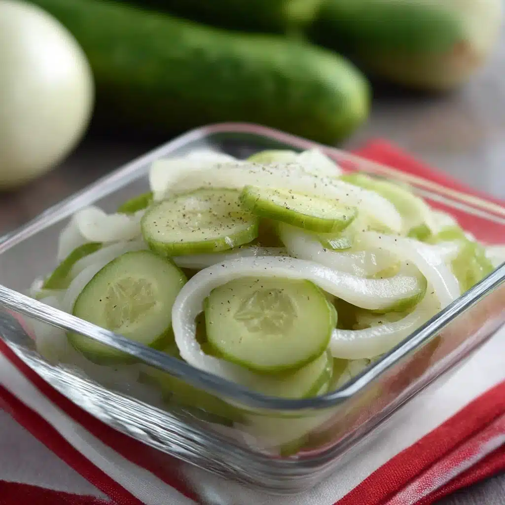 Cucumbers and Onions in Vinegar Recipe