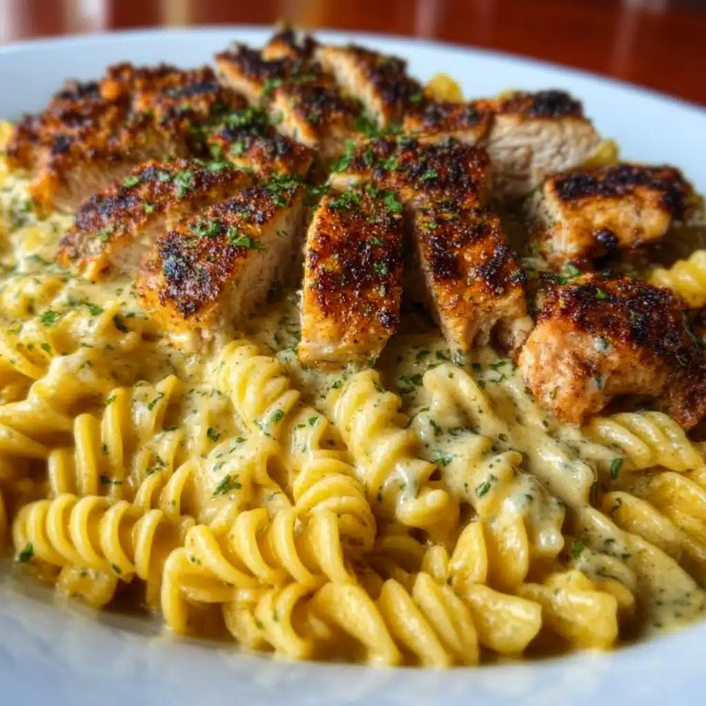 Cheesy Rotini with Garlic Parmesan Chicken Easy Pasta Dinner