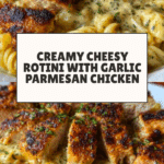 Cheesy Rotini with Garlic Parmesan Chicken Easy Pasta Dinner
