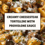 Cheesesteak Tortellini in Rich Provolone Sauce Recipe