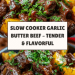Slow Cooker Garlic Butter Beef Recipe