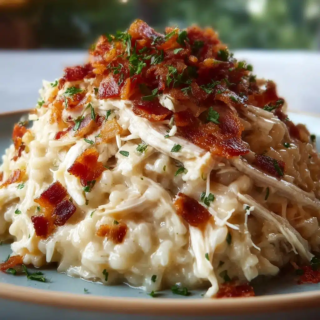 Dump-and-Bake Chicken Alfredo Rice Casserole Recipe - Recipe Image