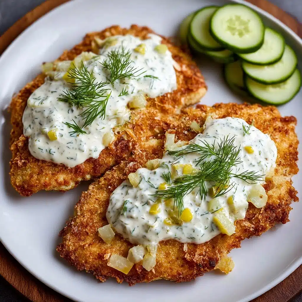 Pretzel Chicken with Mustard-Cheddar Sauce Recipe - Recipe Image