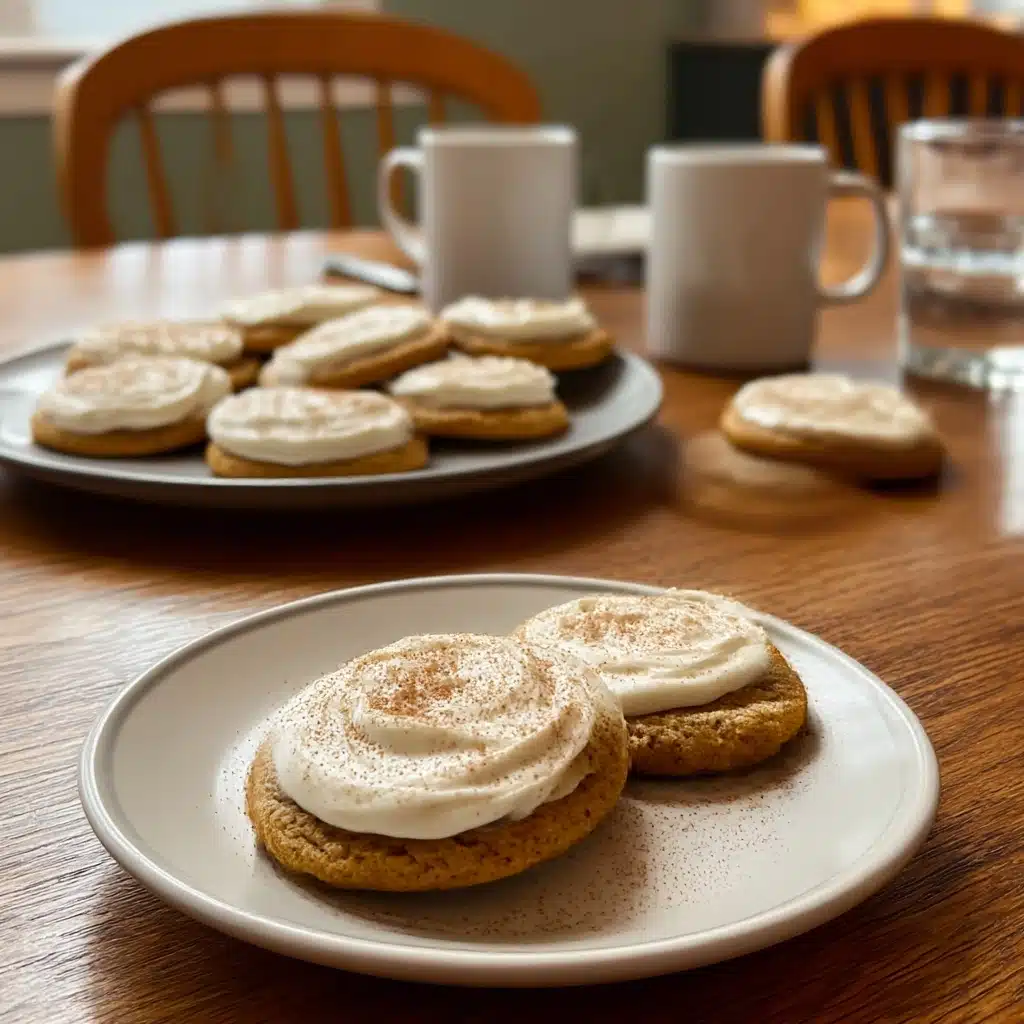 Soft Pumpkin Cookies with Cinnamon Frosting Recipe - Recipe Image