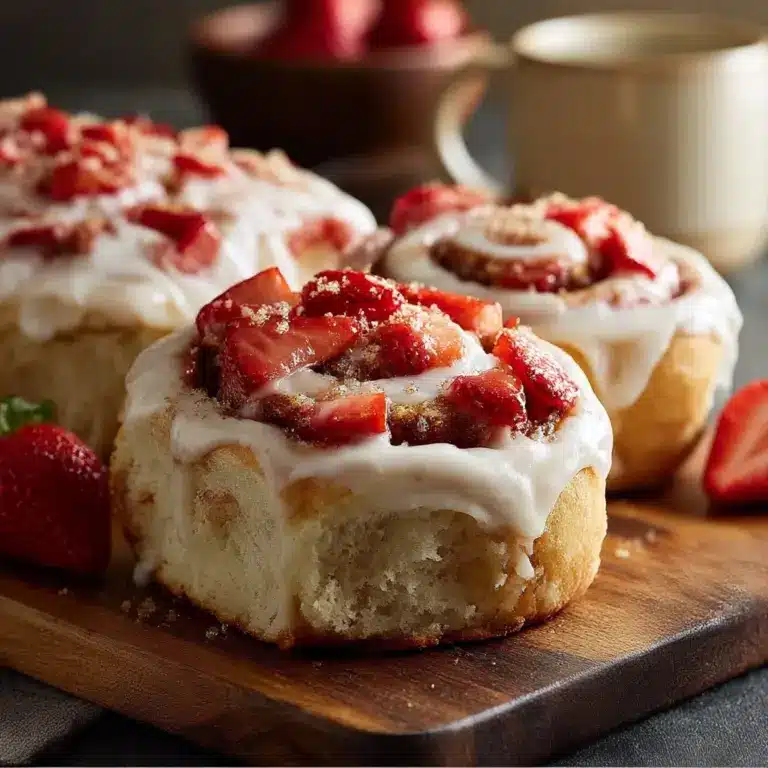 Strawberry Cheesecake Cinnamon Rolls Recipe