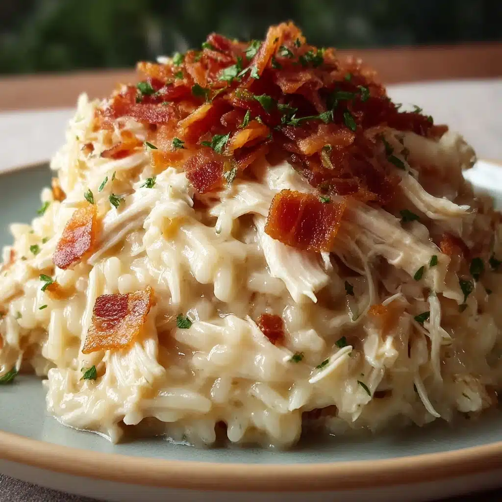 Dump-and-Bake Chicken Alfredo Rice Casserole Recipe