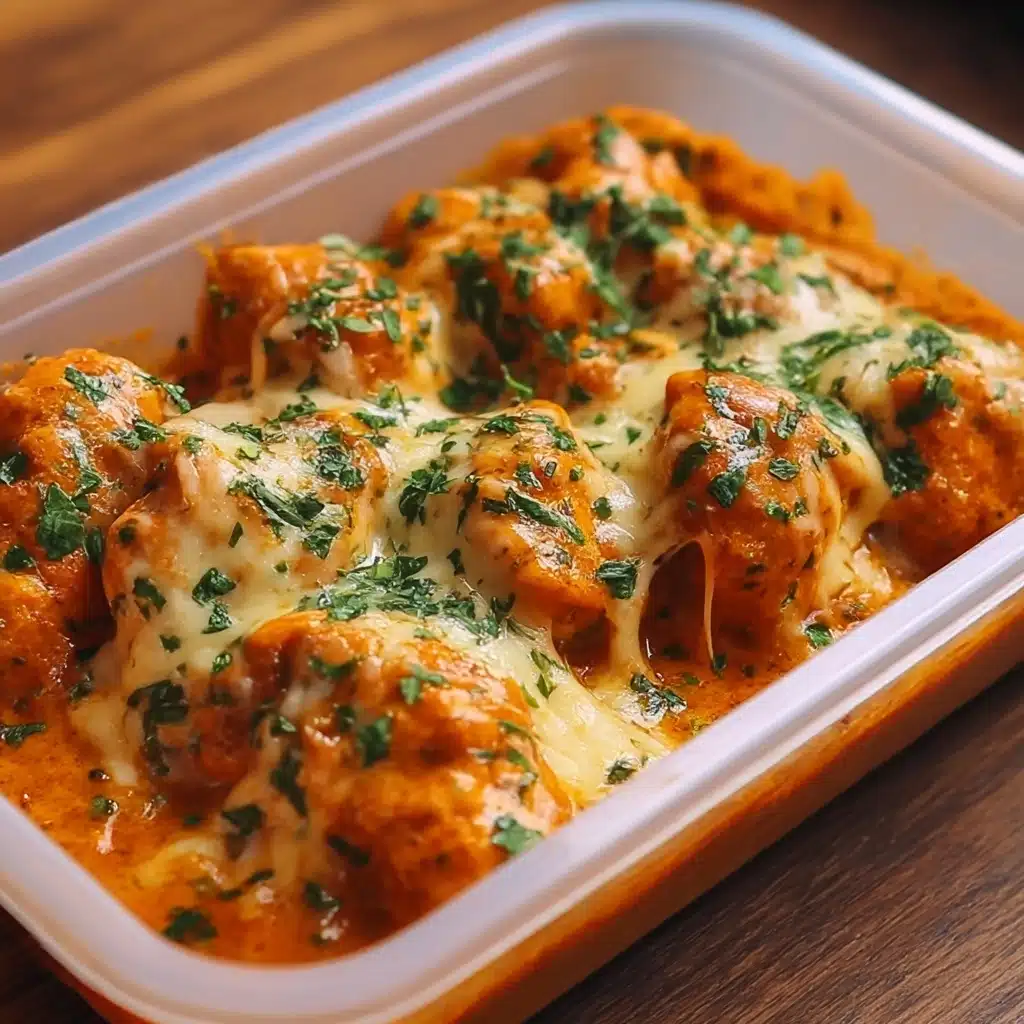 High Protein Creamy Garlic Cheesy Chicken & Potatoes Recipe