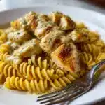 Creamy Garlic Parmesan Chicken with Cheesy Twisted Pasta Recipe