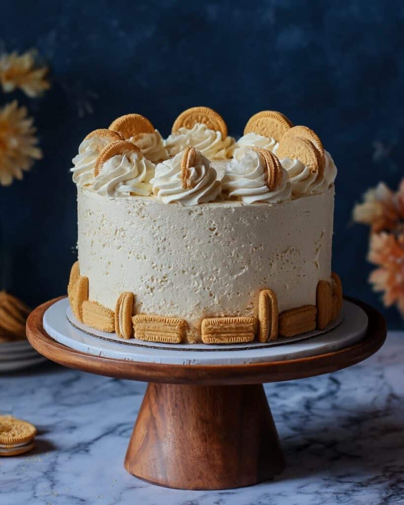 Golden Oreo Cake with Golden Oreo Buttercream Recipe