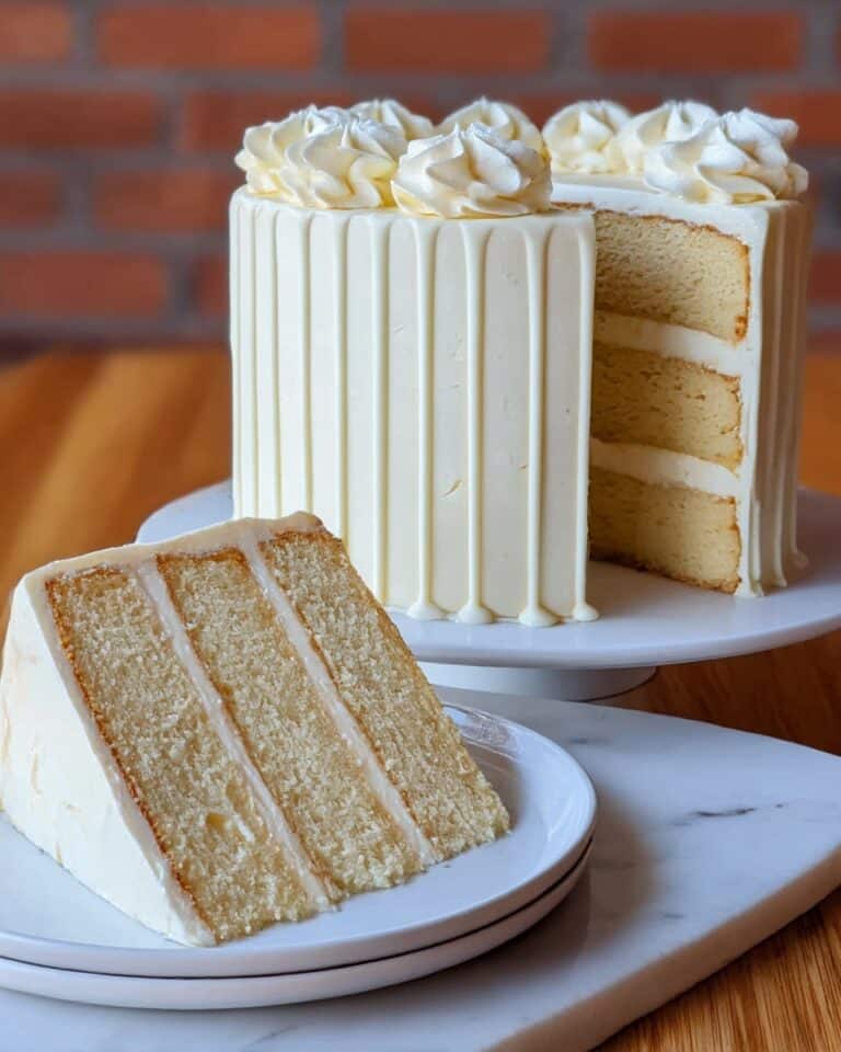 Moist Vanilla Almond Cake Recipe
