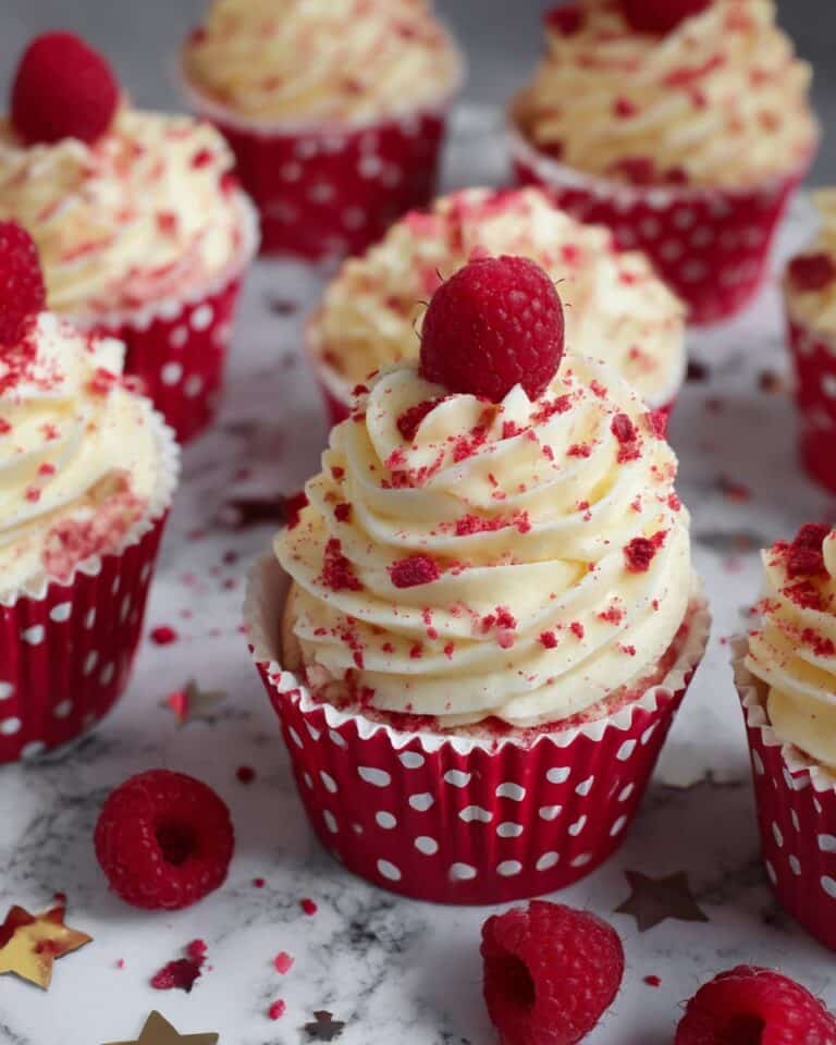 White Chocolate Raspberry Cupcakes Recipe