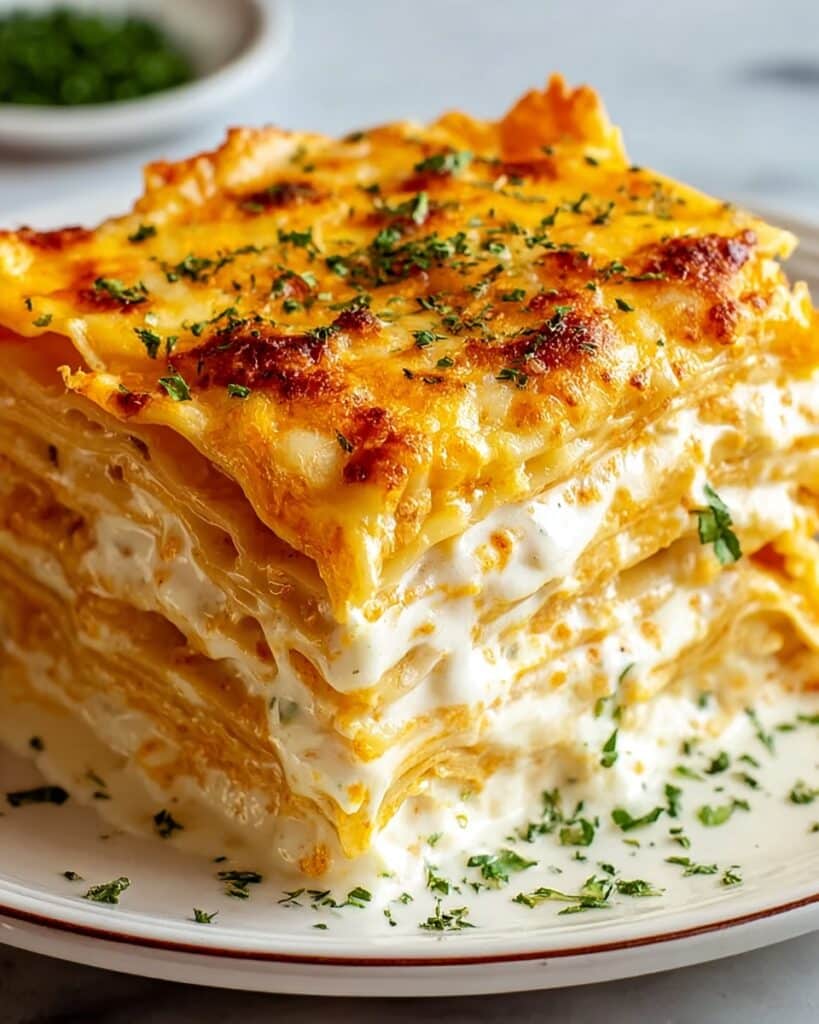 Cheesy Buffalo Ranch Chicken Lasagna Recipe