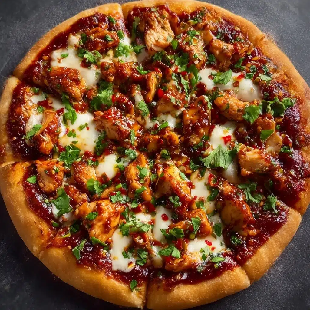 Chili Garlic Chicken Pizza Recipe - Recipe Image