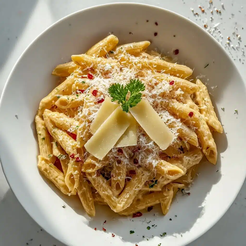 One Pot Creamy Garlic Pasta Recipe - Recipe Image