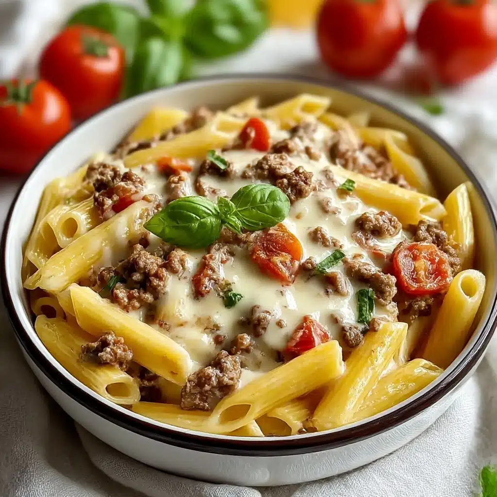Creamy Rotel Pasta with Ground Beef Recipe