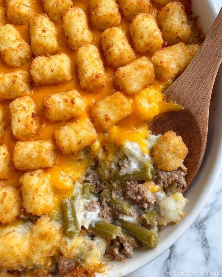 Easy Cheesy Tater Tot Casserole With Ground Beef Recipe