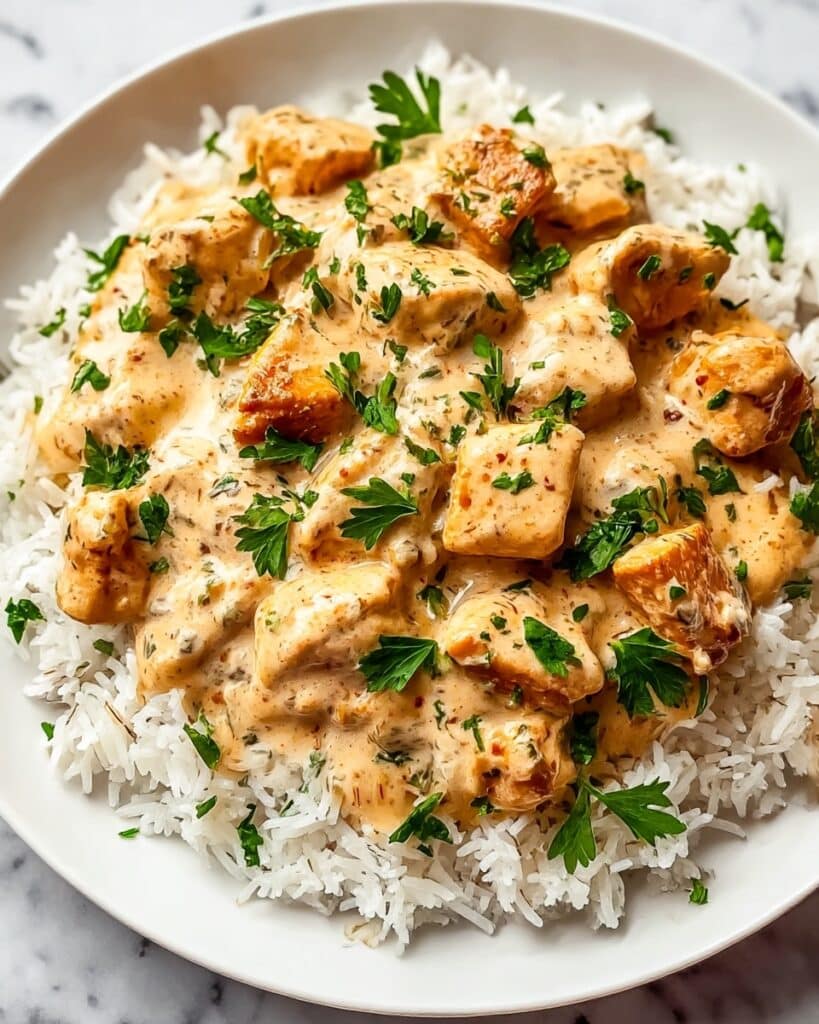 Creamy Smothered Chicken and Rice Recipe