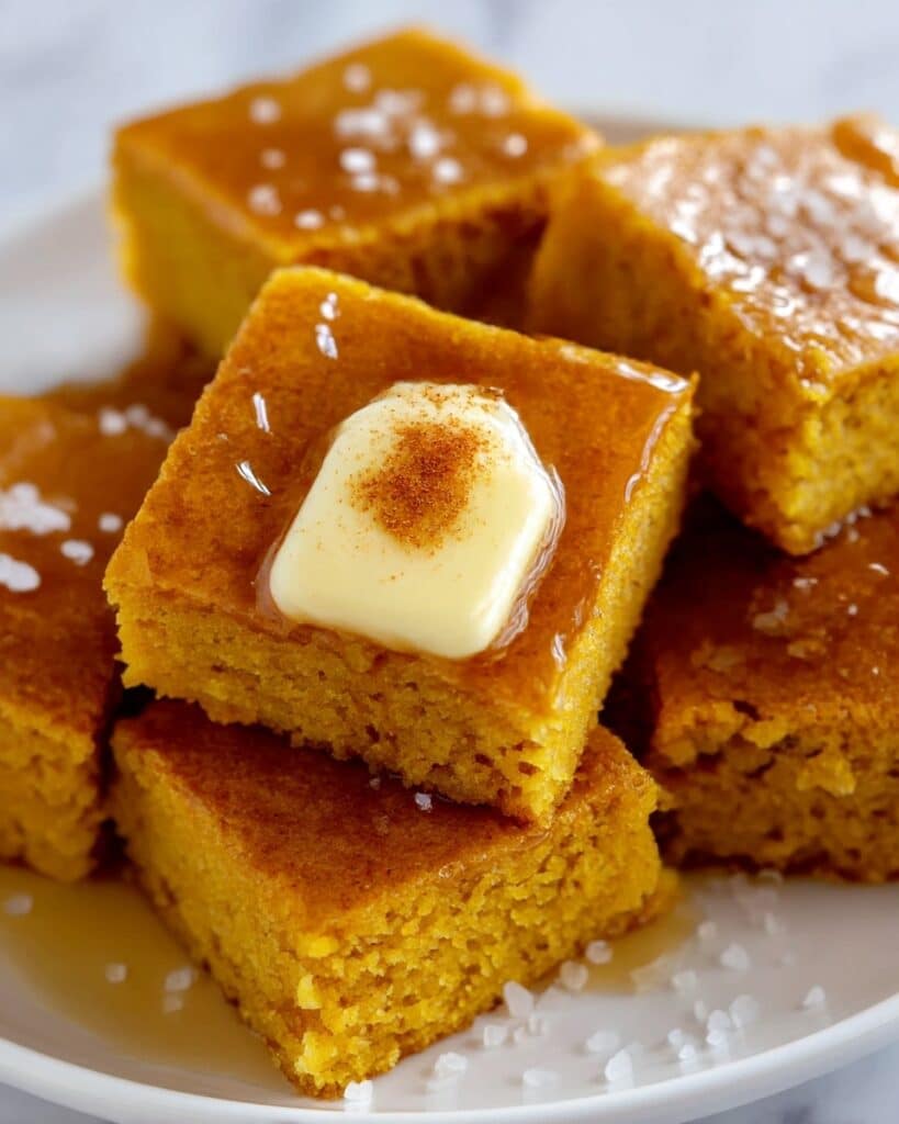 Pumpkin Cornbread with Cinnamon Honey Butter Recipe