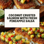 Coconut Crusted Salmon with Pineapple Salsa Recipe