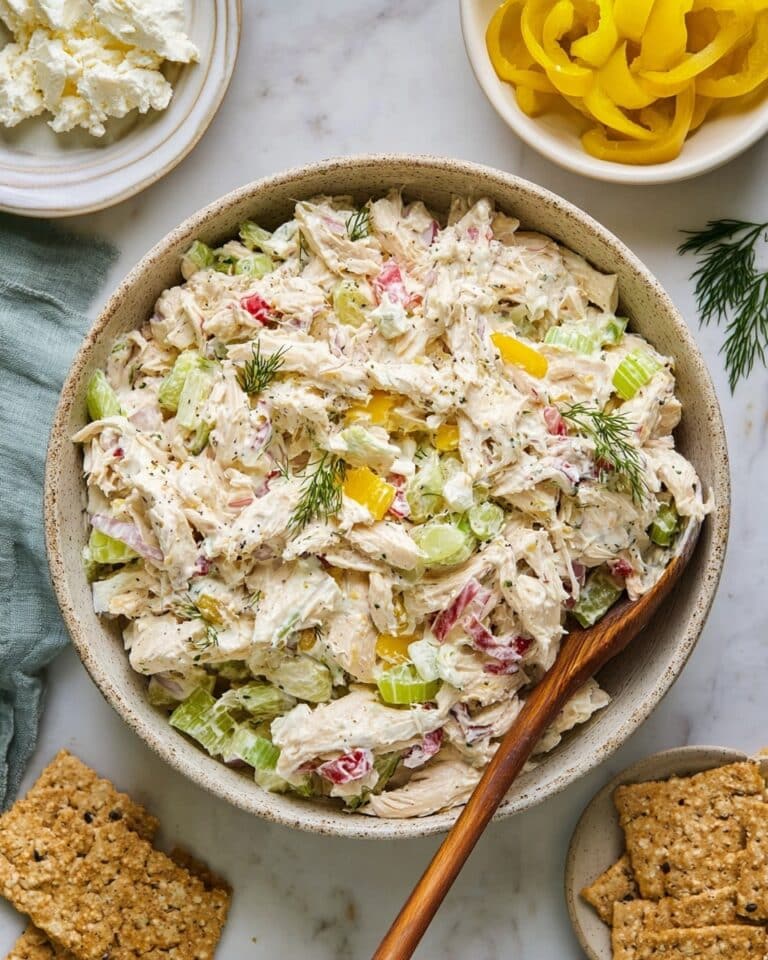 Easy High Protein Feta Chicken Salad Recipe