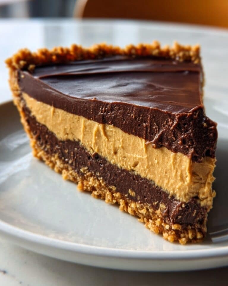 No-Bake Chocolate Peanut Butter Pie Recipe