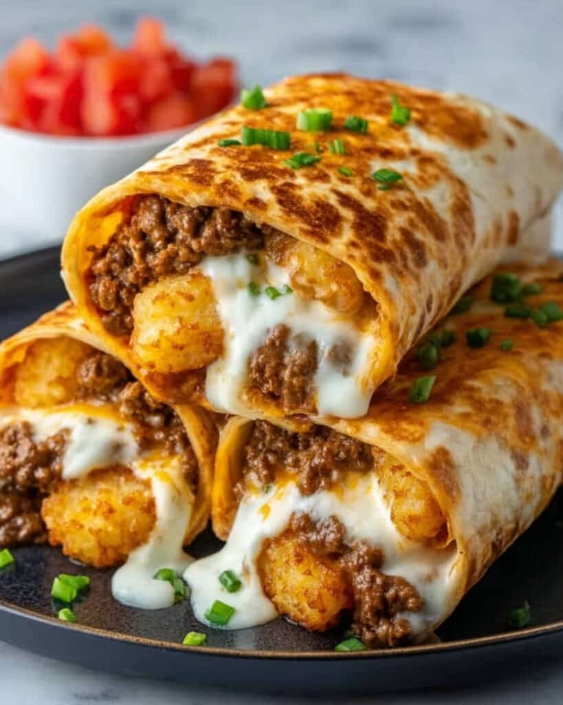 Cheesy Potato Burritos Comfort Meal Recipe