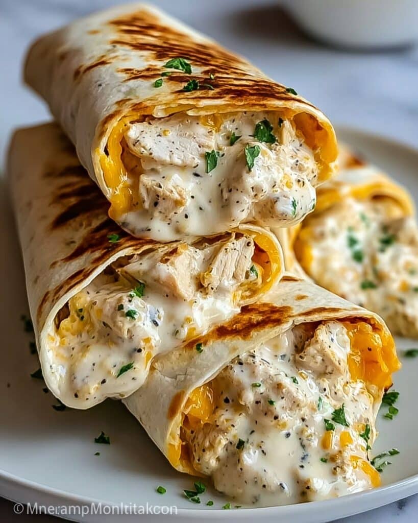 Quick Cheesy Chicken Wrap Recipe