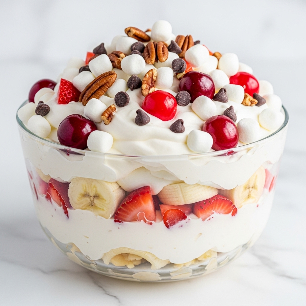 Banana Split Fluff Salad Recipe
